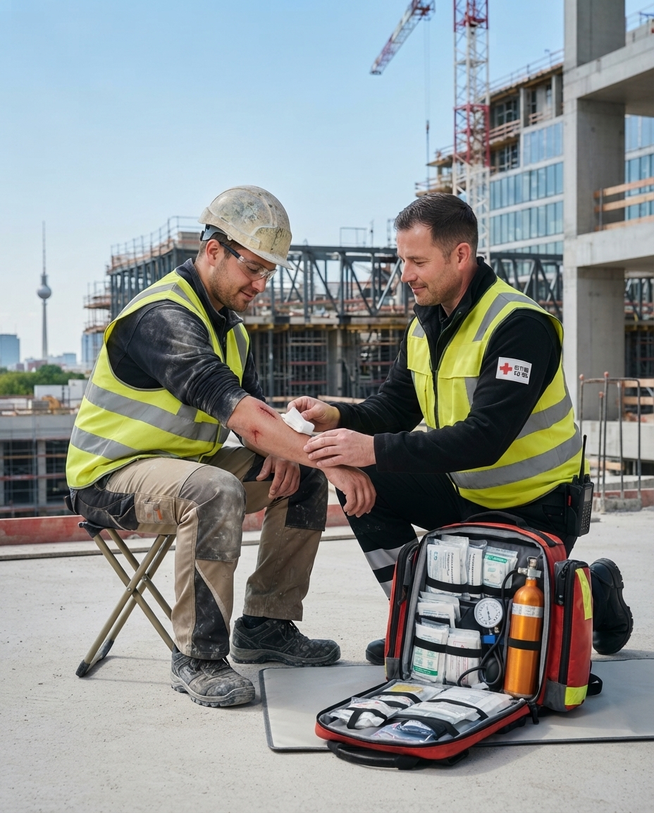 Betriebssanitäter Berlin für Baustellen und Firmen. Seit 2009 für Sie da!